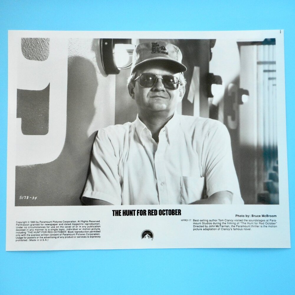 Tom Clancey Author The Hunt For Red October VTG Original Movie Press Photo